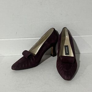 EUC Bally Italian Purple Suede Leather Pumps Juliette Pointed Toe 5C